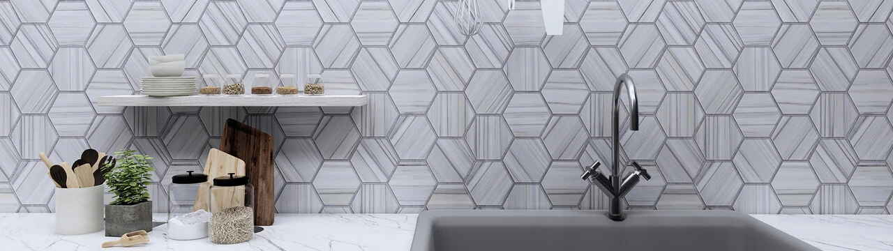 Kitchen backsplash walls tiled perfectly with tile adhesive and grouting complete tiling solution and guide