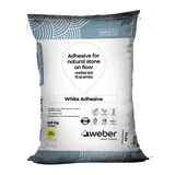 weberset firstwhite tile adhesive for fixing small format natural stone on floor and small to medium format ceramic tiles on floor and wall.