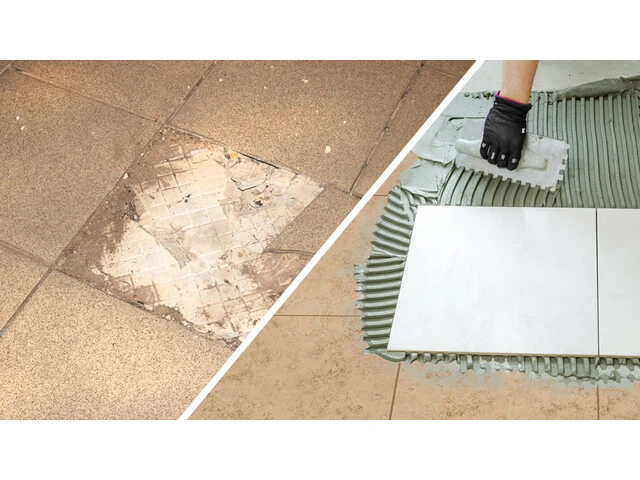Tile on tile fix cracked tiles with tile adhesive in kitchen and tile over existing tile or old tiles
