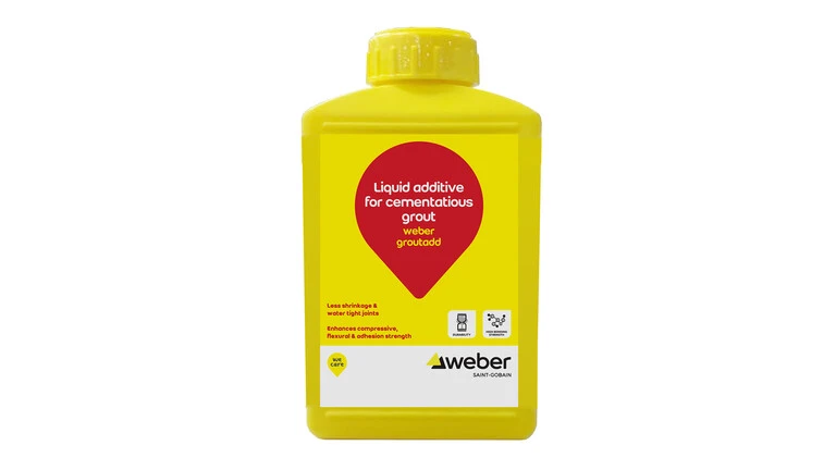 weber groutadd enhances compressive strength of cementitious grout