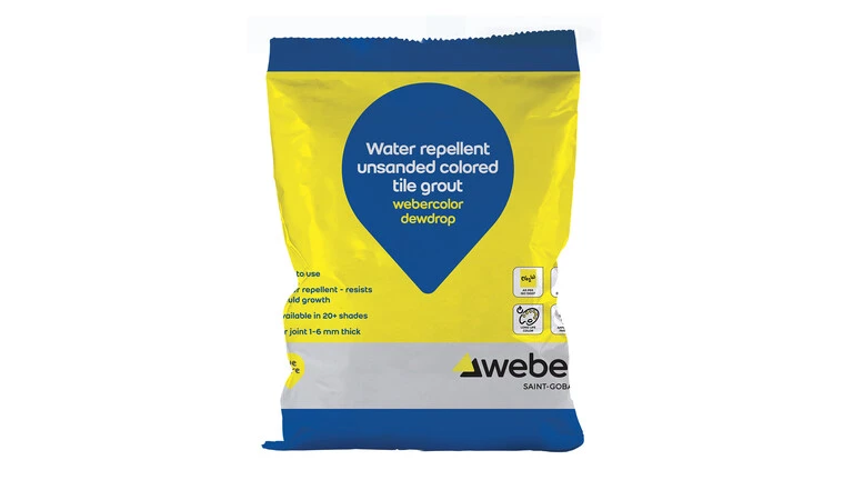 webercolor dewdrop a water repellent cementitious tile joint filler