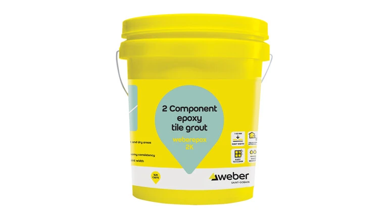 weberepox 2K a two-component epoxy-based tile grout suitable for all types of tiles and stones on the floor and wall