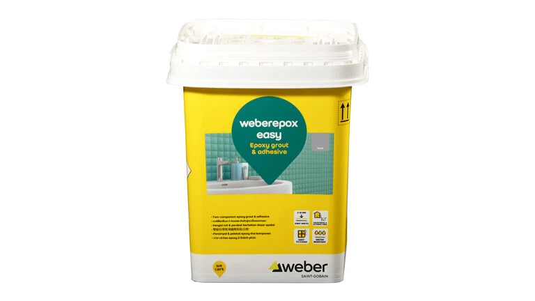 weberepox easy a high productivity easy to apply two-component epoxy grout and adhesive