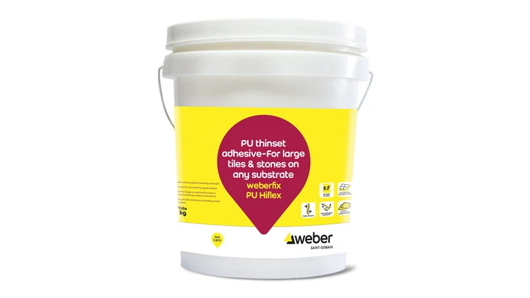 weberfix PU Hiflex a two component, ready to mix, polyurethane thinset tile adhesive