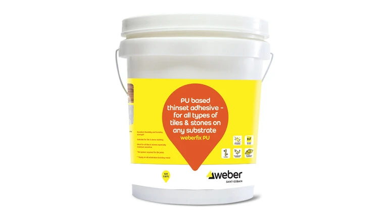 weberfix PU based thinset tile adhesive for all types of tiles & stones on any substrate