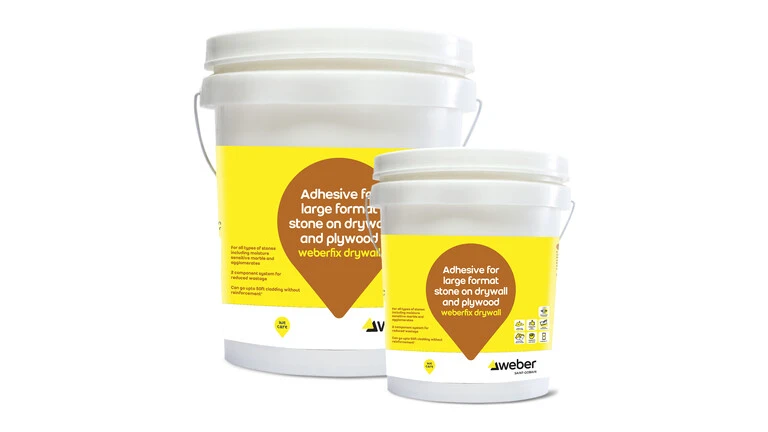 weberfix drywall tile adhesive for large format stones on drywall and plywood
