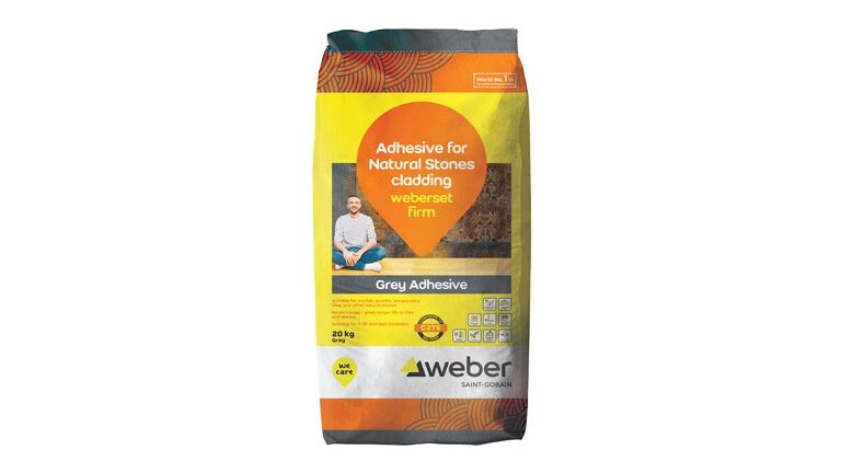 weberset firm grey stone tile adhesive for fixing natural Stones on wall and floor