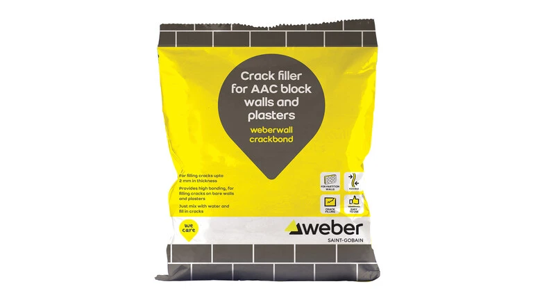 weberwall crackcond a crack filler for AAC block walls and plasters