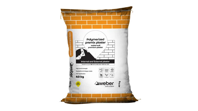 weberwall premium plaster a polymerized premix plaster for compact surfaces both internal and external