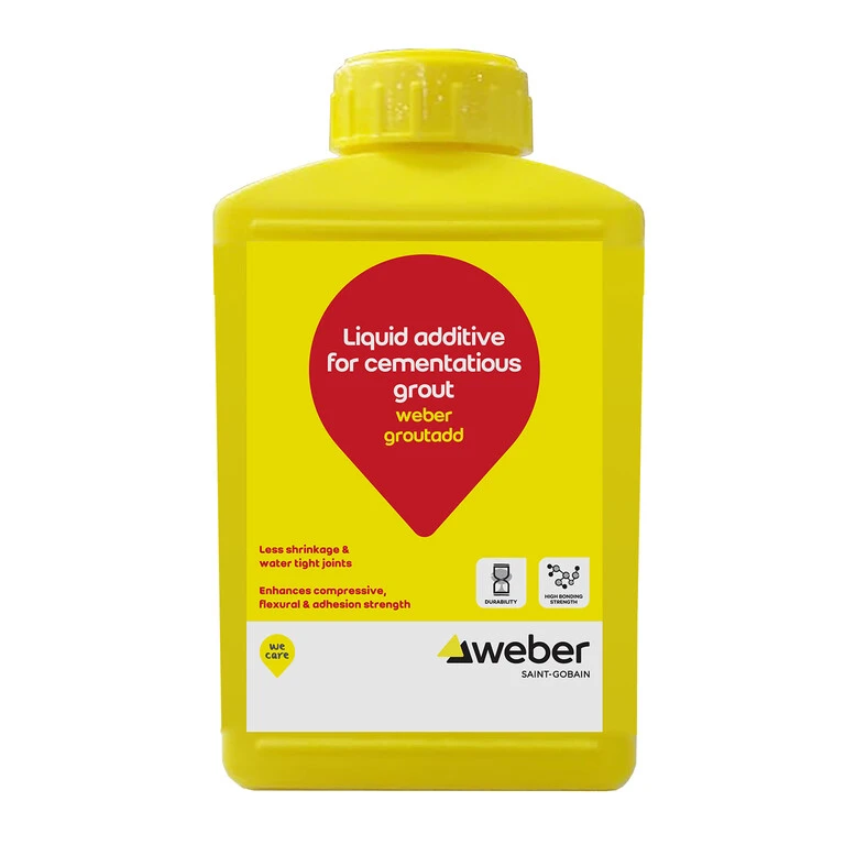 weber groutadd enhances compressive strength of cementitious grout
