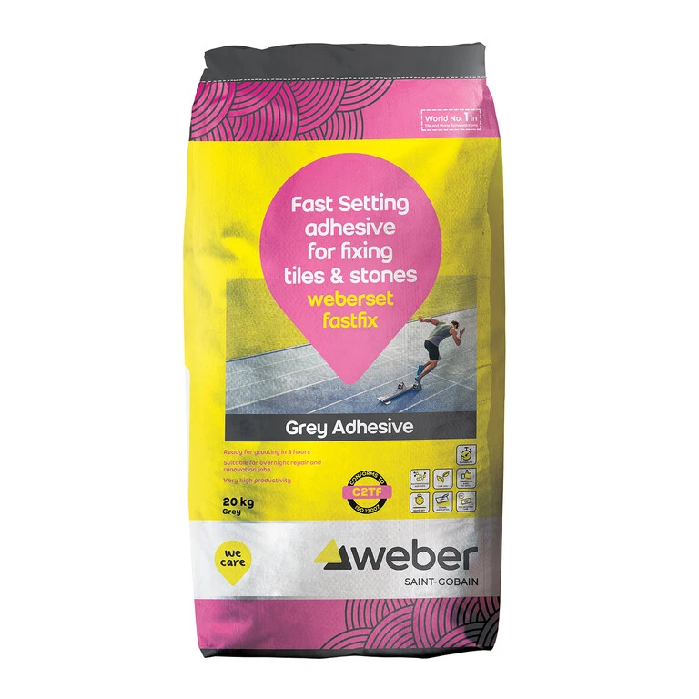 weberset fastfix a fast setting tile adhesive for fixing tiles and stones